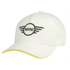 Бейсболка MINI Cap Contrast Edge Wing Logo, White/Yellow