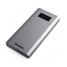 Портативный аккумулятор-зарядное устройство Skoda Metal Powerbank, Silver