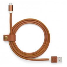 Кожаный кабель USB Volvo Leather Charger Cable Android, Cognac