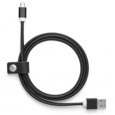 Кожаный кабель USB Volvo Leather Charger Cable Android, Black