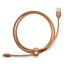 Кожаный кабель USB Volvo Leather Charger Cable Android MicroUSB, Toscana brown