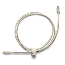 Кожаный кабель USB Volvo Leather Charger Cable Micro USB-Type C, marble white