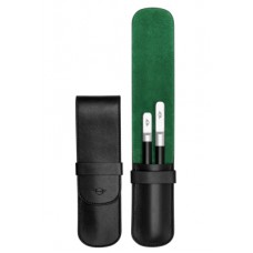 Кожаный чехол для ручек MINI Pen Case Leather, Black / British Green