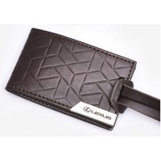 Кожаная багажная бирка Lexus Luggage Tag, Brown Leather