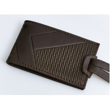 Кожаная багажная бирка Lexus Luggage Tag, Brown Leather M2