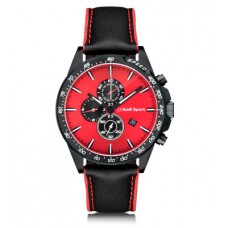 Мужские наручные часы хронограф Audi Sport Chronograph, Mens, black/red