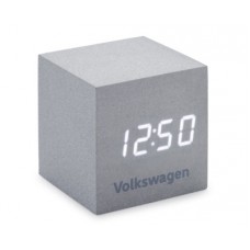 Будильник Volkswagen Logo Cube Alarm Clock, Silver