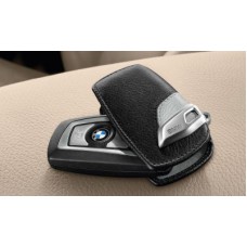 Кожаный футляр для ключа BMW Leather Key Case Urban Line, Black-Grey