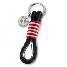 Плетеный брелок BMW Karabiner Key Ring Yachting, Blue/White